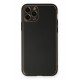 Newface iPhone 11 Pro Kılıf Coco Deri Silikon Kapak - Siyah Newface iPhone 11 Pro Kılıf Coco Deri Silikon Kapak - Siyah