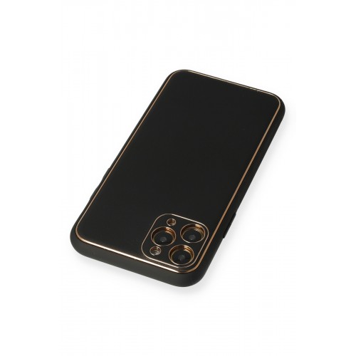 Newface iPhone 11 Pro Kılıf Coco Deri Silikon Kapak - Siyah Newface iPhone 11 Pro Kılıf Coco Deri Silikon Kapak - Siyah