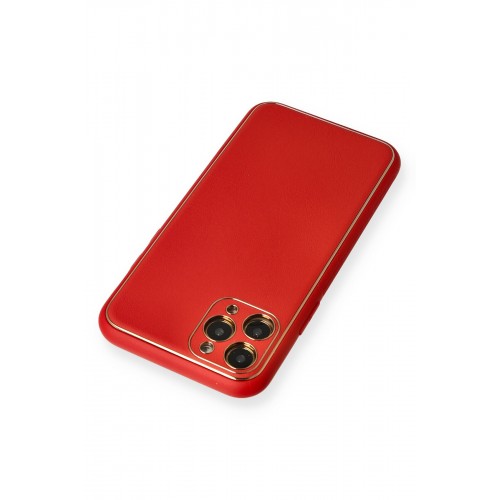 Newface iPhone 11 Pro Kılıf Coco Deri Silikon Kapak - Kırmızı Newface iPhone 11 Pro Kılıf Coco Deri Silikon Kapak - Kırmızı