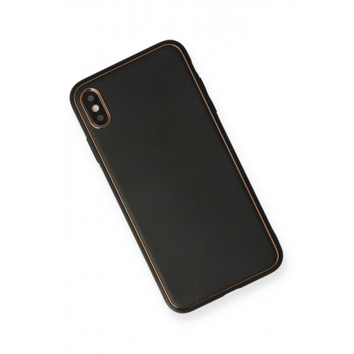 Newface iPhone XS Max Kılıf Coco Deri Silikon Kapak - Siyah Newface iPhone XS Max Kılıf Coco Deri Silikon Kapak - Siyah