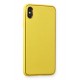 Newface iPhone XS Max Kılıf Coco Deri Silikon Kapak - Sarı Newface iPhone XS Max Kılıf Coco Deri Silikon Kapak - Sarı