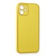 Newface iPhone 12 Kılıf Coco Deri Silikon Kapak - Sarı Newface iPhone 12 Kılıf Coco Deri Silikon Kapak - Sarı