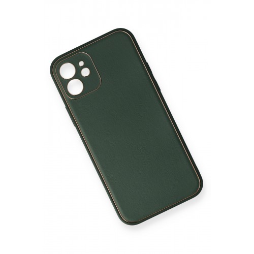 Newface iPhone 12 Mini Kılıf Coco Deri Silikon Kapak - Yeşil Newface iPhone 12 Mini Kılıf Coco Deri Silikon Kapak - Yeşil