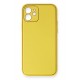 Newface iPhone 12 Mini Kılıf Coco Deri Silikon Kapak - Sarı Newface iPhone 12 Mini Kılıf Coco Deri Silikon Kapak - Sarı