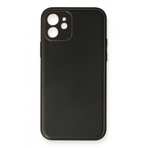 Newface iPhone 12 Mini Kılıf Coco Deri Silikon Kapak - Siyah Newface iPhone 12 Mini Kılıf Coco Deri Silikon Kapak - Siyah