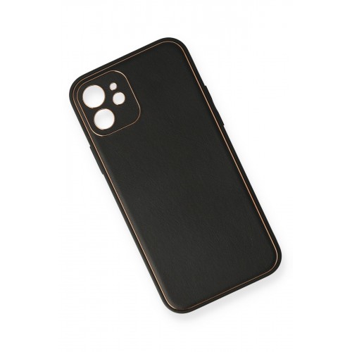 Newface iPhone 12 Mini Kılıf Coco Deri Silikon Kapak - Siyah Newface iPhone 12 Mini Kılıf Coco Deri Silikon Kapak - Siyah