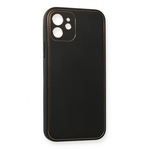 Newface iPhone 12 Mini Kılıf Coco Deri Silikon Kapak - Siyah Newface iPhone 12 Mini Kılıf Coco Deri Silikon Kapak - Siyah