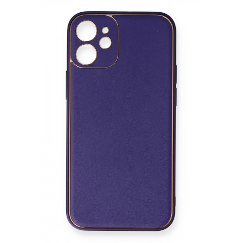 Newface iPhone 12 Mini Kılıf Coco Deri Silikon Kapak - Mor Newface iPhone 12 Mini Kılıf Coco Deri Silikon Kapak - Mor