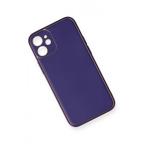 Newface iPhone 12 Mini Kılıf Coco Deri Silikon Kapak - Mor Newface iPhone 12 Mini Kılıf Coco Deri Silikon Kapak - Mor