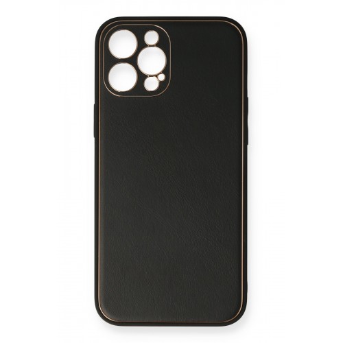 Newface iPhone 12 Pro Kılıf Coco Deri Silikon Kapak - Siyah Newface iPhone 12 Pro Kılıf Coco Deri Silikon Kapak - Siyah