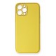 Newface iPhone 12 Pro Kılıf Coco Deri Silikon Kapak - Sarı Newface iPhone 12 Pro Kılıf Coco Deri Silikon Kapak - Sarı