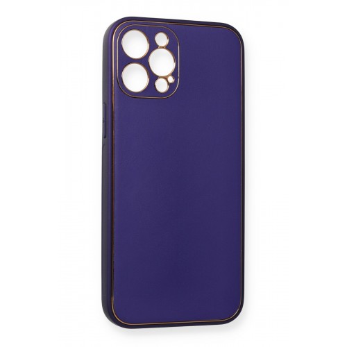 Newface iPhone 12 Pro Kılıf Coco Deri Silikon Kapak - Mor Newface iPhone 12 Pro Kılıf Coco Deri Silikon Kapak - Mor