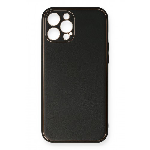 Newface iPhone 12 Pro Max Kılıf Coco Deri Silikon Kapak - Siyah Newface iPhone 12 Pro Max Kılıf Coco Deri Silikon Kapak - Siyah
