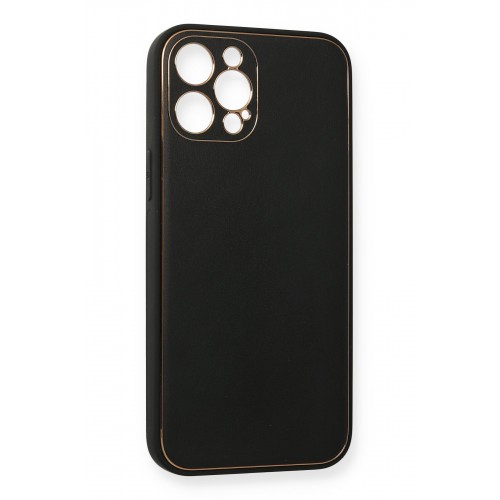 Newface iPhone 12 Pro Max Kılıf Coco Deri Silikon Kapak - Siyah Newface iPhone 12 Pro Max Kılıf Coco Deri Silikon Kapak - Siyah