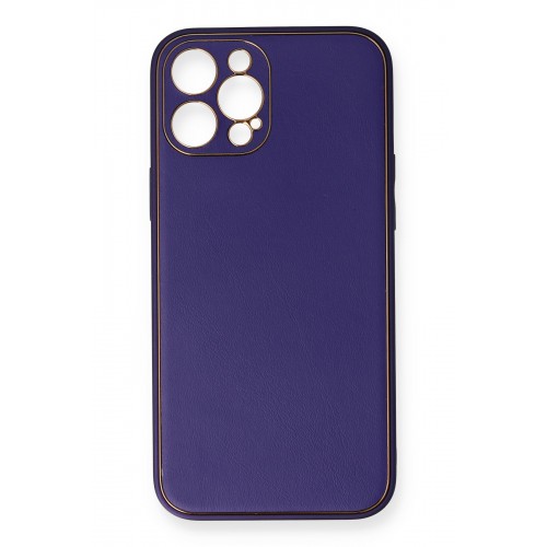 Newface iPhone 12 Pro Max Kılıf Coco Deri Silikon Kapak - Mor Newface iPhone 12 Pro Max Kılıf Coco Deri Silikon Kapak - Mor