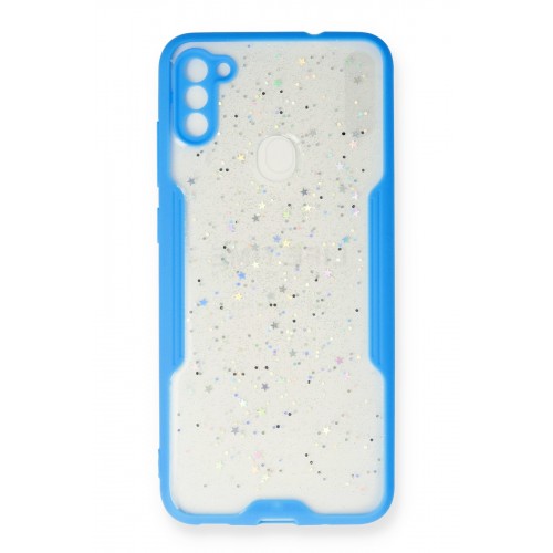 Newface Samsung Galaxy M11 Kılıf Platin Simli Silikon - Mavi Newface Samsung Galaxy M11 Kılıf Platin Simli Silikon - Mavi
