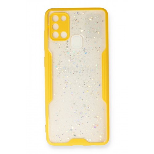 Newface Samsung Galaxy A21S Kılıf Platin Simli Silikon - Sarı Newface Samsung Galaxy A21S Kılıf Platin Simli Silikon - Sarı