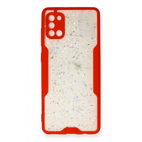 Newface Samsung Galaxy A31 Kılıf Platin Simli Silikon - Kırmızı Newface Samsung Galaxy A31 Kılıf Platin Simli Silikon - Kırmızı