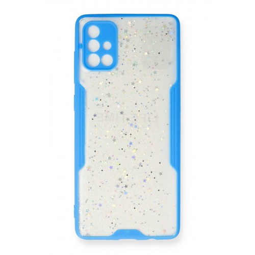 Newface Samsung Galaxy A71 Kılıf Platin Simli Silikon - Mavi Newface Samsung Galaxy A71 Kılıf Platin Simli Silikon - Mavi