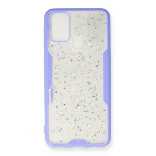 Newface Samsung Galaxy M31 Kılıf Platin Simli Silikon - Lila Newface Samsung Galaxy M31 Kılıf Platin Simli Silikon - Lila