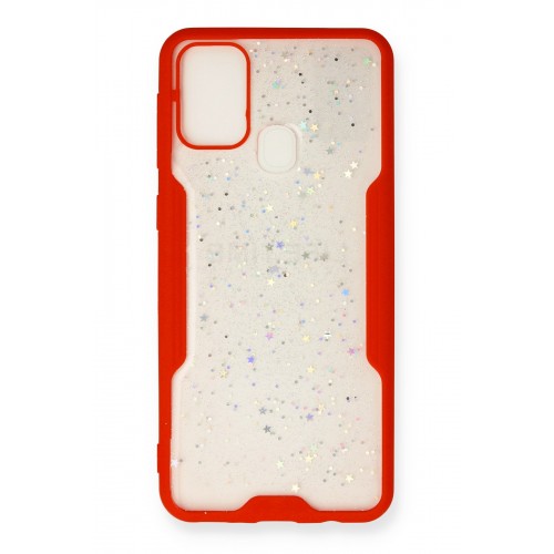 Newface Samsung Galaxy M31 Kılıf Platin Simli Silikon - Kırmızı Newface Samsung Galaxy M31 Kılıf Platin Simli Silikon - Kırmızı