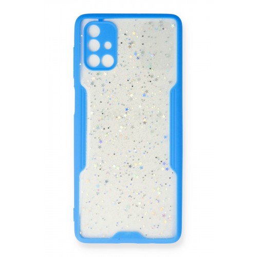 Newface Samsung Galaxy M51 Kılıf Platin Simli Silikon - Mavi Newface Samsung Galaxy M51 Kılıf Platin Simli Silikon - Mavi