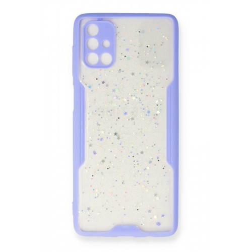Newface Samsung Galaxy M51 Kılıf Platin Simli Silikon - Lila Newface Samsung Galaxy M51 Kılıf Platin Simli Silikon - Lila