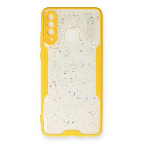 Newface Huawei P30 Lite Kılıf Platin Simli Silikon - Sarı Newface Huawei P30 Lite Kılıf Platin Simli Silikon - Sarı