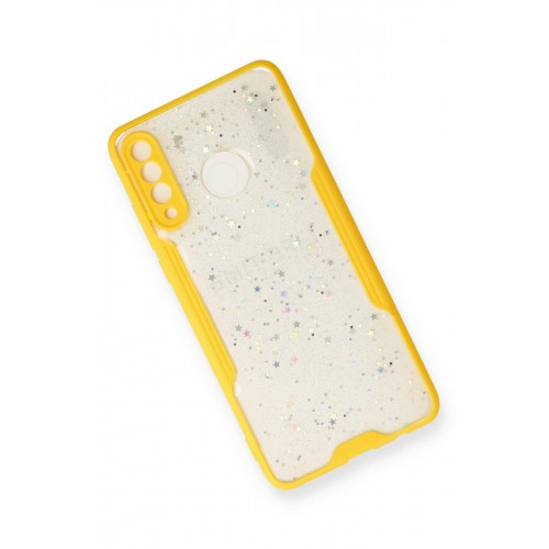 Newface Huawei P30 Lite Kılıf Platin Simli Silikon - Sarı Newface Huawei P30 Lite Kılıf Platin Simli Silikon - Sarı