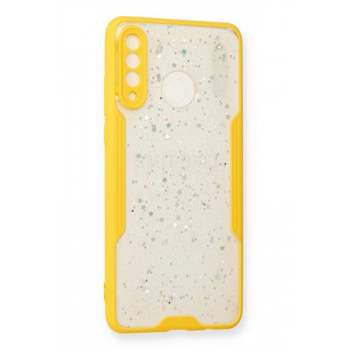 Newface Huawei P30 Lite Kılıf Platin Simli Silikon - Sarı Newface Huawei P30 Lite Kılıf Platin Simli Silikon - Sarı
