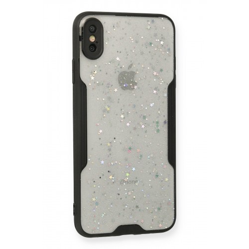 Newface iPhone X Kılıf Platin Simli Silikon - Siyah Newface iPhone X Kılıf Platin Simli Silikon - Siyah