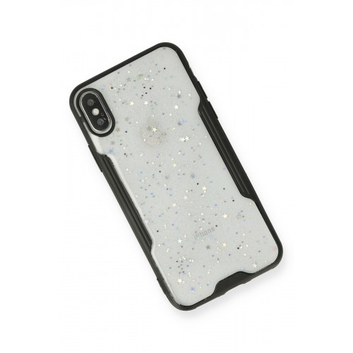 Newface iPhone X Kılıf Platin Simli Silikon - Siyah Newface iPhone X Kılıf Platin Simli Silikon - Siyah