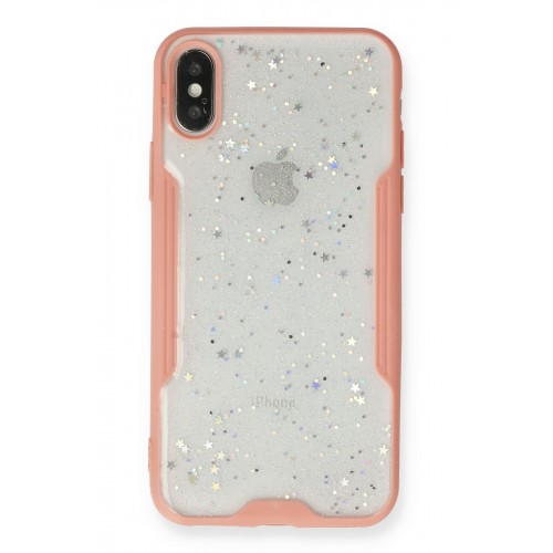 Newface iPhone XS Kılıf Platin Simli Silikon - Pembe Newface iPhone XS Kılıf Platin Simli Silikon - Pembe