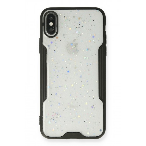 Newface iPhone XS Kılıf Platin Simli Silikon - Siyah Newface iPhone XS Kılıf Platin Simli Silikon - Siyah