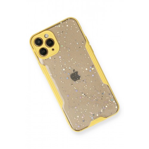 Newface iPhone 11 Pro Kılıf Platin Simli Silikon - Sarı Newface iPhone 11 Pro Kılıf Platin Simli Silikon - Sarı