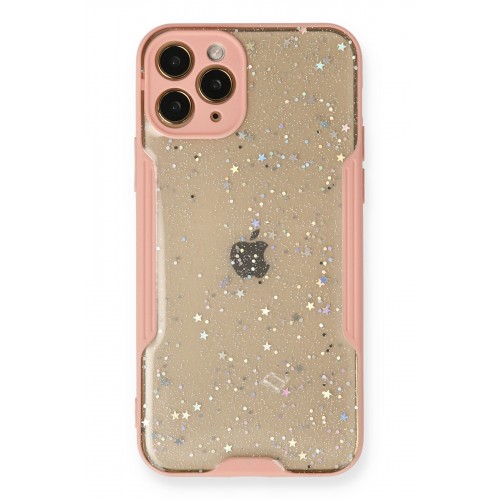 Newface iPhone 11 Pro Kılıf Platin Simli Silikon - Pembe Newface iPhone 11 Pro Kılıf Platin Simli Silikon - Pembe