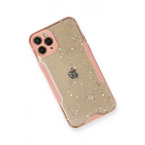 Newface iPhone 11 Pro Kılıf Platin Simli Silikon - Pembe Newface iPhone 11 Pro Kılıf Platin Simli Silikon - Pembe