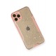 Newface iPhone 11 Pro Kılıf Platin Simli Silikon - Pembe Newface iPhone 11 Pro Kılıf Platin Simli Silikon - Pembe