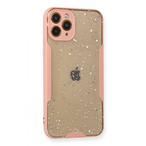 Newface iPhone 11 Pro Kılıf Platin Simli Silikon - Pembe Newface iPhone 11 Pro Kılıf Platin Simli Silikon - Pembe