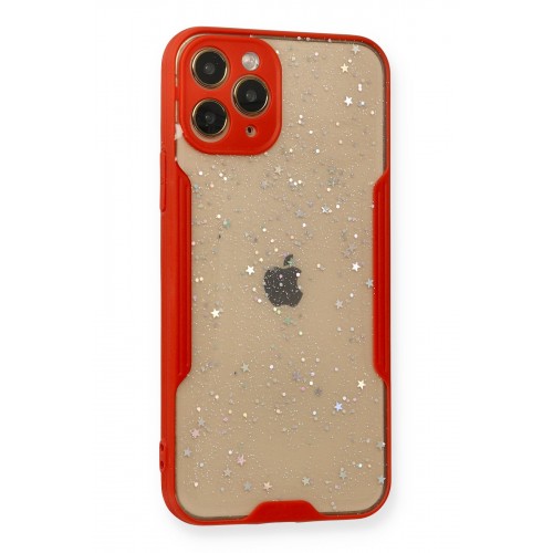 Newface iPhone 11 Pro Kılıf Platin Simli Silikon - Kırmızı Newface iPhone 11 Pro Kılıf Platin Simli Silikon - Kırmızı