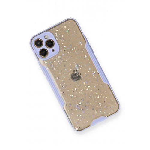 Newface iPhone 11 Pro Kılıf Platin Simli Silikon - Lila Newface iPhone 11 Pro Kılıf Platin Simli Silikon - Lila