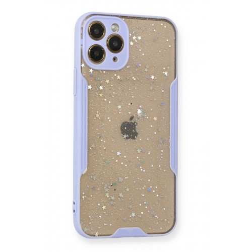 Newface iPhone 11 Pro Kılıf Platin Simli Silikon - Lila Newface iPhone 11 Pro Kılıf Platin Simli Silikon - Lila