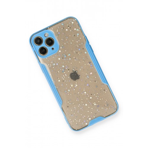 Newface iPhone 11 Pro Kılıf Platin Simli Silikon - Mavi Newface iPhone 11 Pro Kılıf Platin Simli Silikon - Mavi