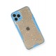 Newface iPhone 11 Pro Max Kılıf Platin Simli Silikon - Mavi Newface iPhone 11 Pro Max Kılıf Platin Simli Silikon - Mavi
