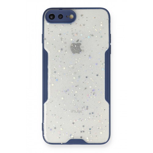 Newface iPhone 8 Plus Kılıf Platin Simli Silikon - Lacivert Newface iPhone 8 Plus Kılıf Platin Simli Silikon - Lacivert