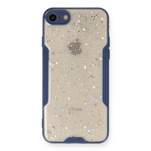 Newface iPhone 8 Kılıf Platin Simli Silikon - Lacivert Newface iPhone 8 Kılıf Platin Simli Silikon - Lacivert