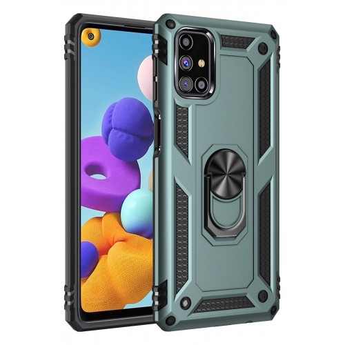 Newface Samsung Galaxy M31S Kılıf Sofya Yüzüklü Silikon Kapak - Yeşil Newface Samsung Galaxy M31S Kılıf Sofya Yüzüklü Silikon Kapak - Yeşil