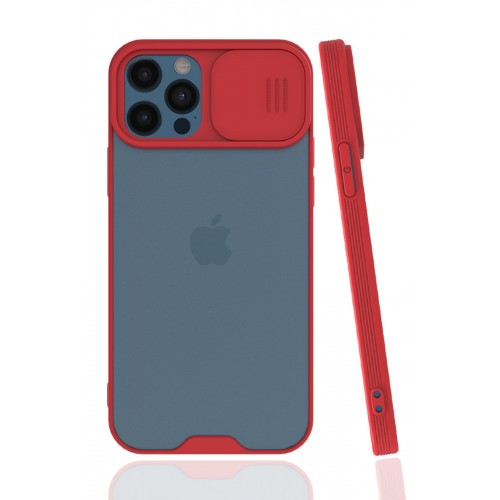 Newface iPhone 12 Pro Max Kılıf Platin Kamera Koruma Silikon - Kırmızı Newface iPhone 12 Pro Max Kılıf Platin Kamera Koruma Silikon - Kırmızı