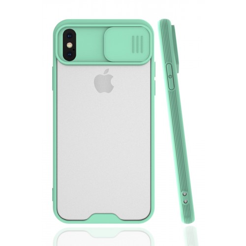 Newface iPhone X Kılıf Platin Kamera Koruma Silikon - Açık Yeşil Newface iPhone X Kılıf Platin Kamera Koruma Silikon - Açık Yeşil