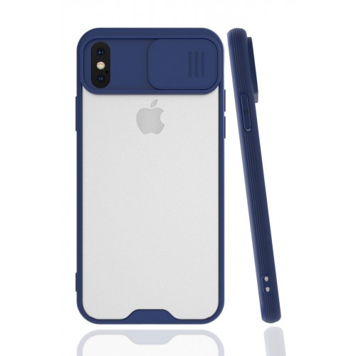 Newface iPhone X Kılıf Platin Kamera Koruma Silikon - Lacivert Newface iPhone X Kılıf Platin Kamera Koruma Silikon - Lacivert